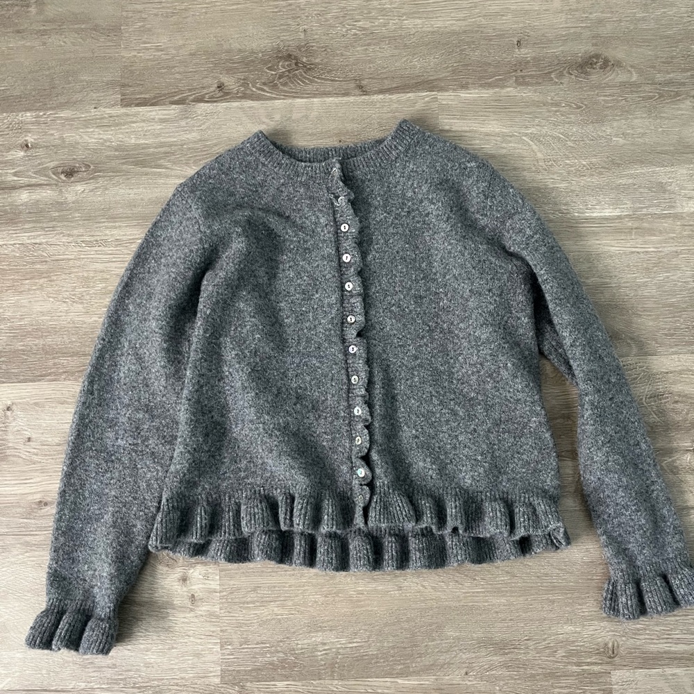 Zara Gray Button-Up Women's Sweater